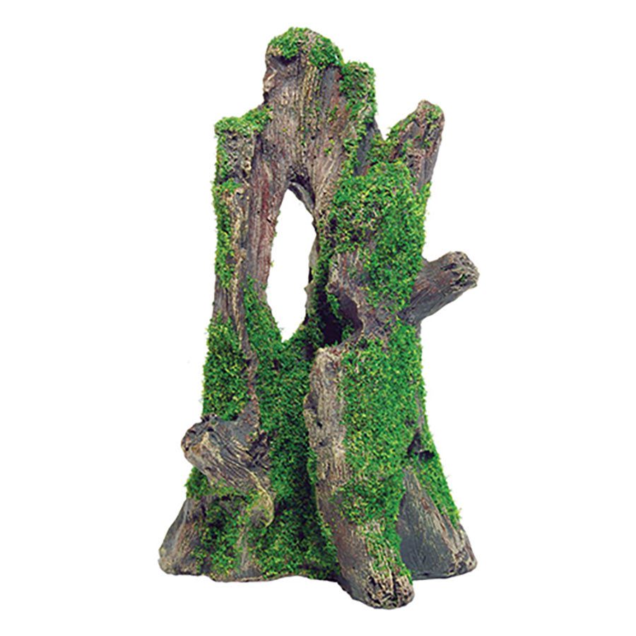 AQ Tree Stump with Moss 12.5 x 10 x 20.5cm AQ62569