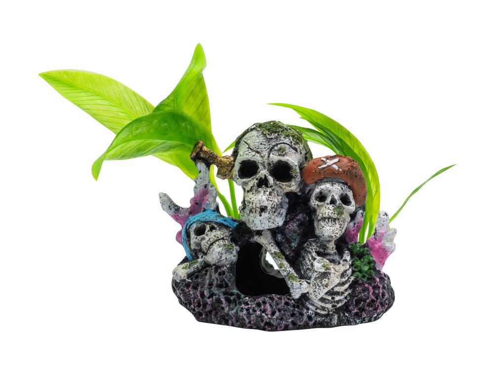 AQ Pirate Skull Group 11x7.5x11cm 1DA270