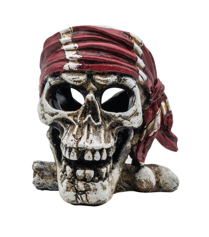 AQ Pirate Skull Red Bandana 10x10.5x11cm 1DA275