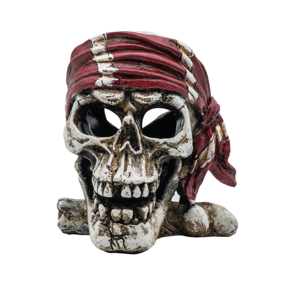 AQ Pirate Skull Red Bandana 10x10.5x11cm 1DA275