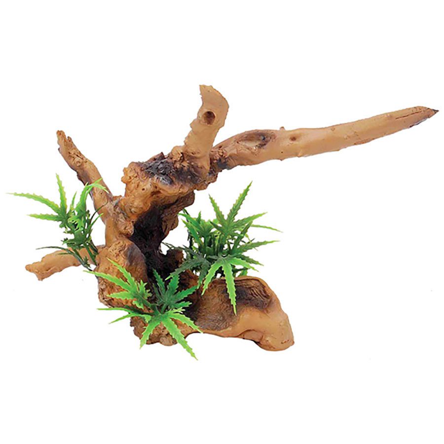 RS Driftwood with Plant 20 x 9 x 14cm FP61252