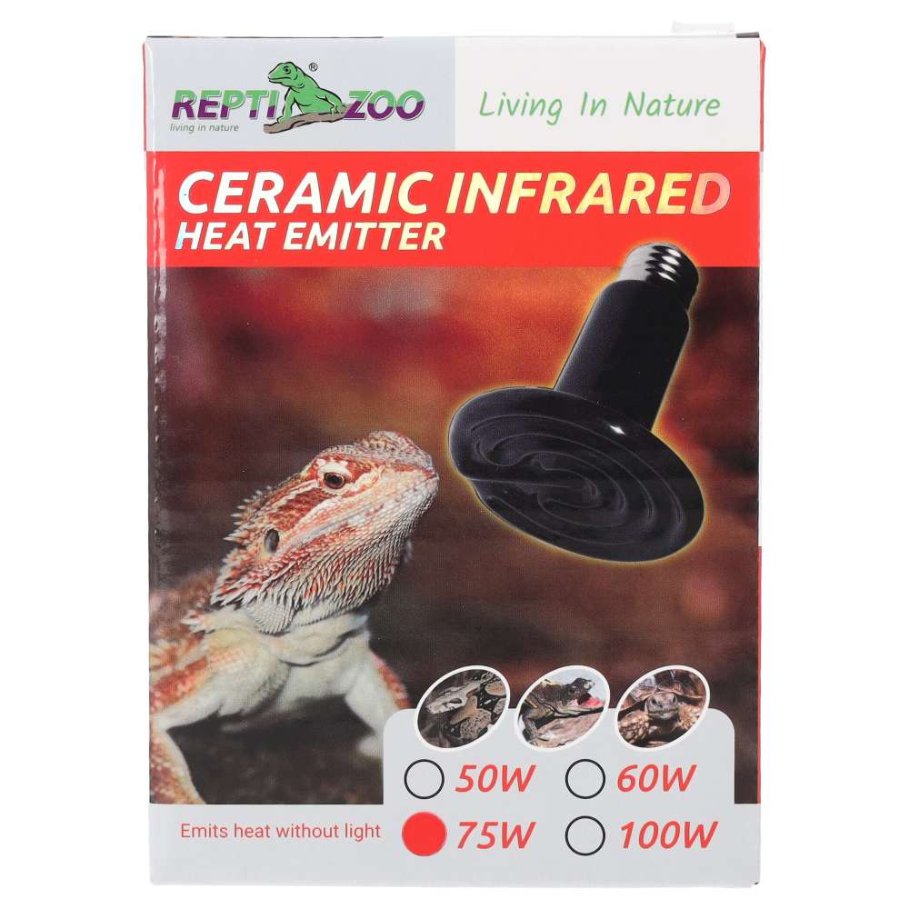 RZ Ceramic Heat Emitter, Black, 75w