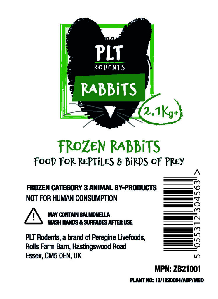 PLT Frozen Rabbit 2.1kg+ Peregine