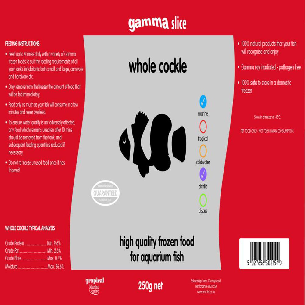 Gamma SLICE Whole Cockle, 250g